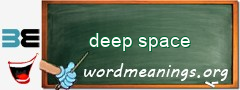 WordMeaning blackboard for deep space